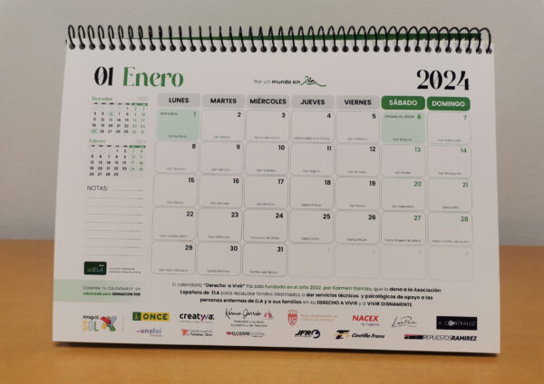 calendario-solidario-derecho-a-vivir-2024-formato-sobremesa-enero